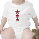 Three Red Stars Romper