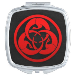 THREE RED SWANS COMPACT MIRROR
