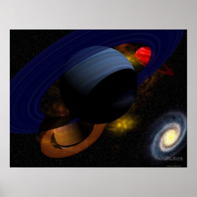 Three Ring System Print by 3dartwork