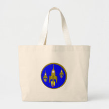 Three Rockets in Gold Canvas Bag