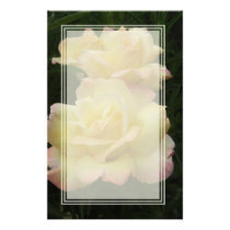 Three Roses in Bloom Blank Stationery