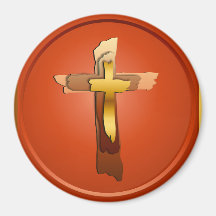 Three Rustic Crosses Magnets