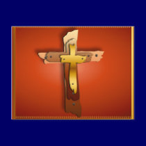 Three Rustic Crosses  Postcard postcards