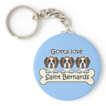 Three Saint Bernards Keychains