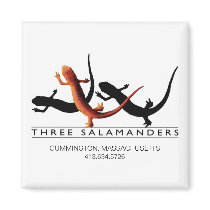 Three Salamanders Magnet