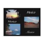 three scenes from Mexico postcards