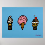 "THREE SCOOPS" Print