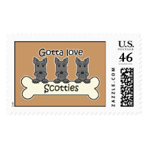 Three Scottish Terriers Stamps