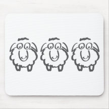 three sheeps mousepads