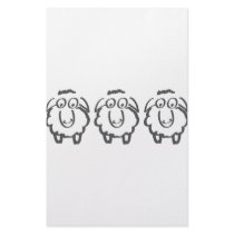 three sheeps customized stationery