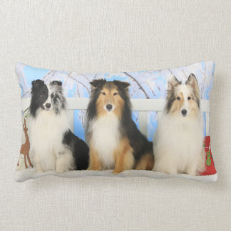 sheltie christmas pillow