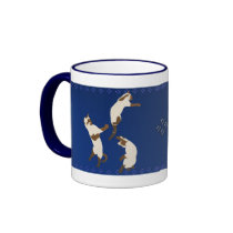 Three Siamese Cats At Play Mugs mugs