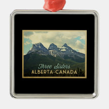 Three Sisters Alberta Canada Christmas Tree Ornament