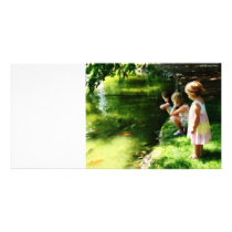 Three Sisters Watching Koi Photo Card Template