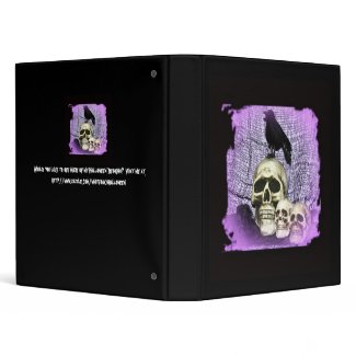 Three Skulls and a Raven Avery Binder binder