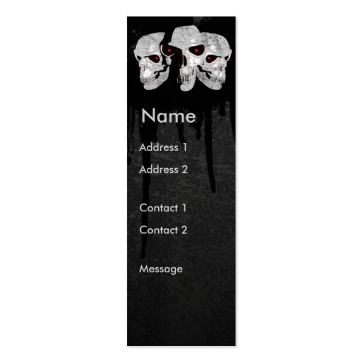 Three Skulls Business Card Template (front side)