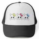 Three Skully Bunch Mesh Hats