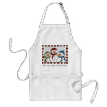 Three Snowmen Apron by 13BlackCatsDesigns Three Snowmen Apron
