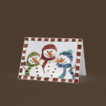Three Snowmen Card cards