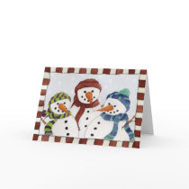 Three Snowmen Card