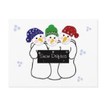 Three Snowmen Snow Drifters Post Cards