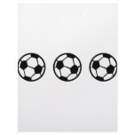 three soccer balls icon letterhead