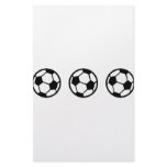 three soccer balls icon customized stationery