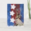 Three Stars and Statue of Liberty Card - A digital painting of stars, stripes and the Lady Liberty to commemorate the Fourth of July and to show support for our Troops.