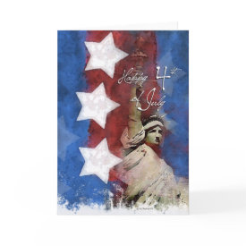 Three Stars and Statue of Liberty Card - A digital painting of stars, stripes and the Lady Liberty to commemorate the Fourth of July and to show support for our Troops. Three Stars and Statue of Liberty Card - A digital painting of stars, stripes and the Lady Liberty to commemorate the Fourth of July and to show support for our Troops.