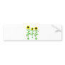 three sun flowers icon bumper sticker