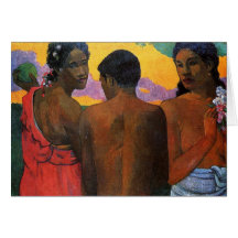 'Three Tahitians' - Paul Gauguin Greeting Cards