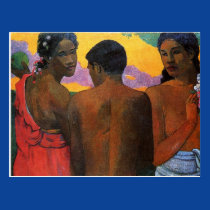 'Three Tahitians' - Paul Gauguin postcards