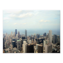 Three Tall Buildings Viewed From Sears Tower Photo