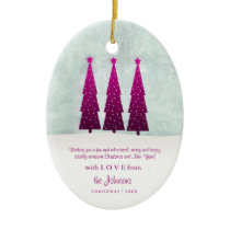 Three Tall Christmas Trees Custom Ornament ornaments