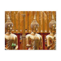 Three Thailand Buddhas postcards