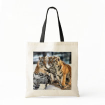 Three Tiger Cubs In Snow Art Gifts bags