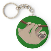 Three Toed Sloth Key Chains
