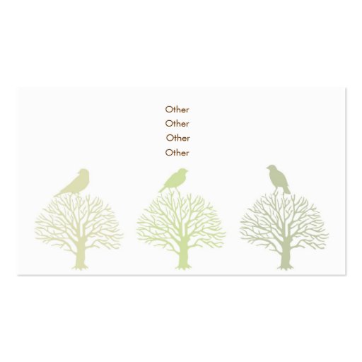 Three Tree Birds Business Card (back side)