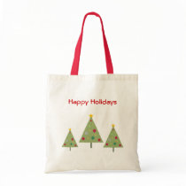 Three Trees Holiday Tote Bag by dlgray Three Trees Holiday Tote Bag
