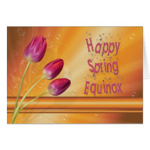 Three tulips Spring Equinox Cards