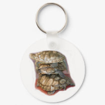 Three turtles stacked - Keychain