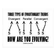 Three Types Of Evolutionary Trends (Evolution) Postcard