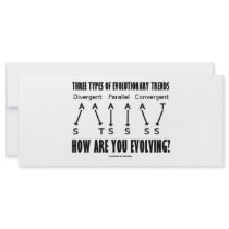 Three Types Of Evolutionary Trends (Evolution) Rack Cards