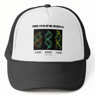 Three Types Of Me, Myself & I (A-DNA B-DNA Z-DNA) hat