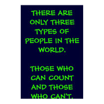 THREE TYPES OF PEOPLE posters