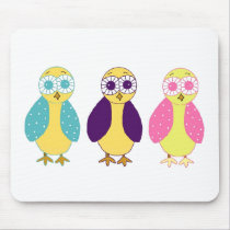 Three Whimsical Owls mousepads