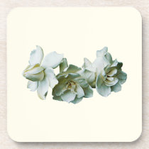 Three White Camellias cork coasters