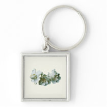 Three White Camellias keychains