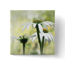 Three White Coneflowers Pin