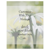 Three White Coneflowers Custom Flyer